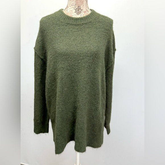 TOPSHOP Hunter green oversized crew neck sweater size XS. - Picture 12 of 16